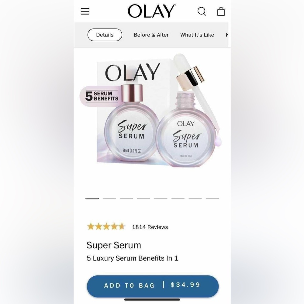 New Two Pack Olay Super Serum Face Facial Anti Aging Moisturizer Tightening